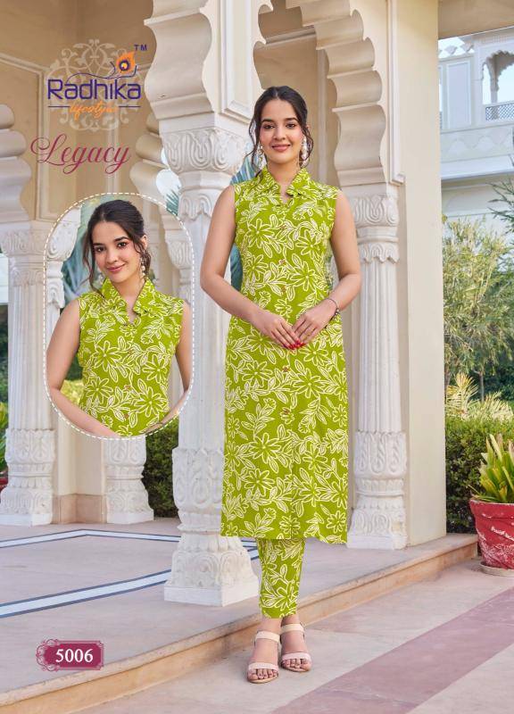 Radhika lifestyle legacy vol 5 coord set Kurti wholesale distributors